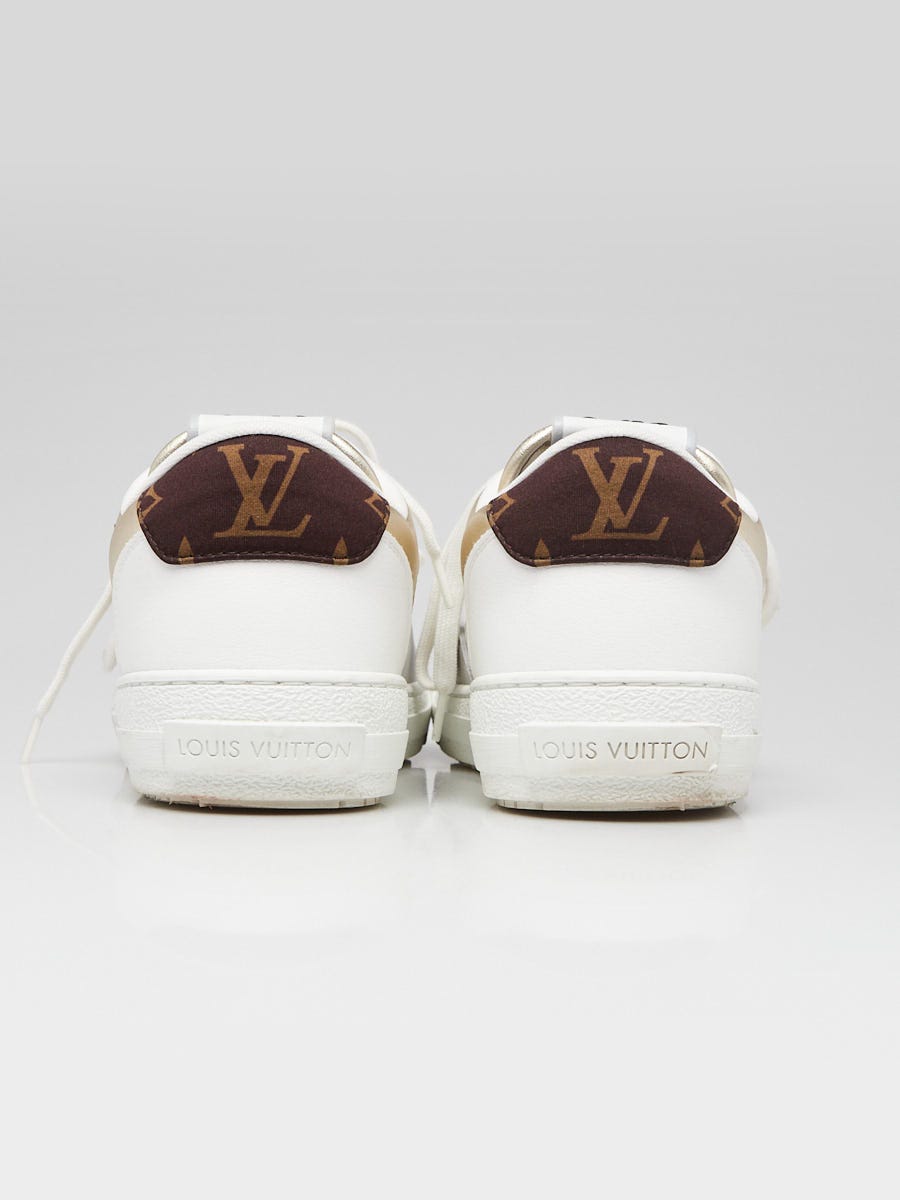Louis Vuitton White/Brown Monogram Leather Time Out Sneakers Size 39 Louis  Vuitton