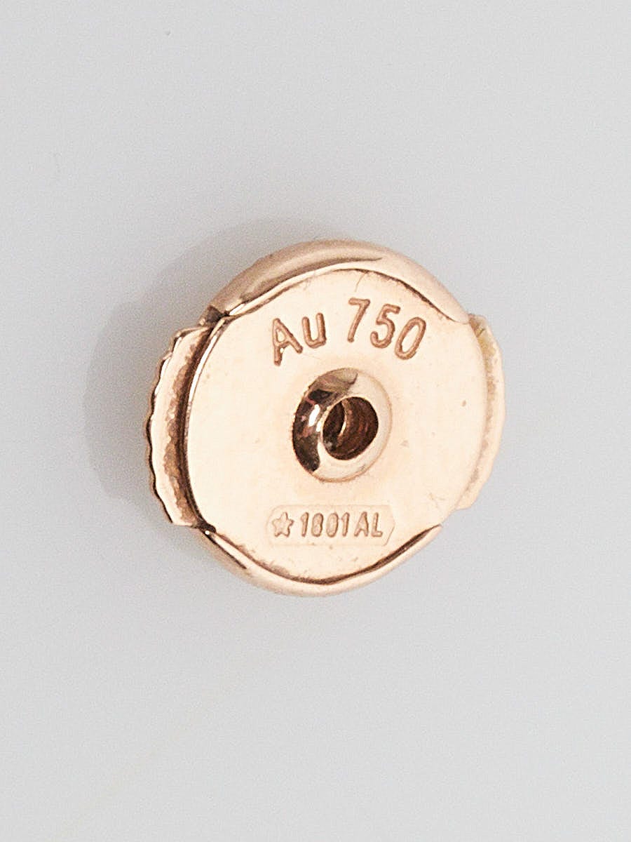 LOUIS VUITTON 18K Pink Gold Diamond Small LV Volt One Pendant Necklace  1136455