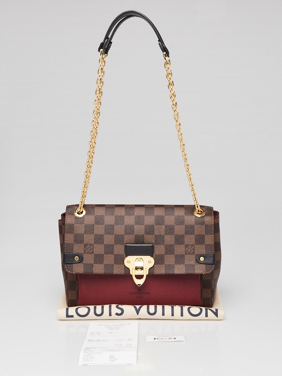 Louis Vuitton Black Damier Canvas Vavin Chain Wallet Bag - Yoogi's Closet
