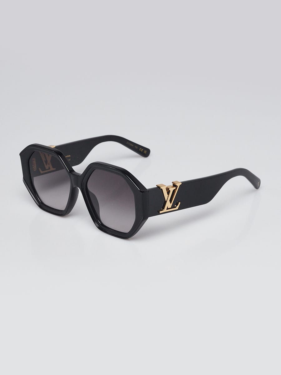 Louis Vuitton Black Acetate Round Oversized Frame Icon Sunglasses
