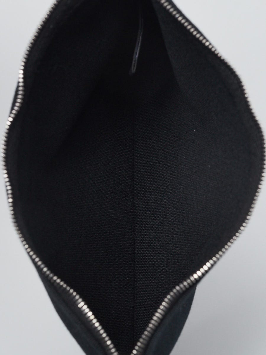 Hermes Black Canvas Zip Pouch | Yoogi's Closet