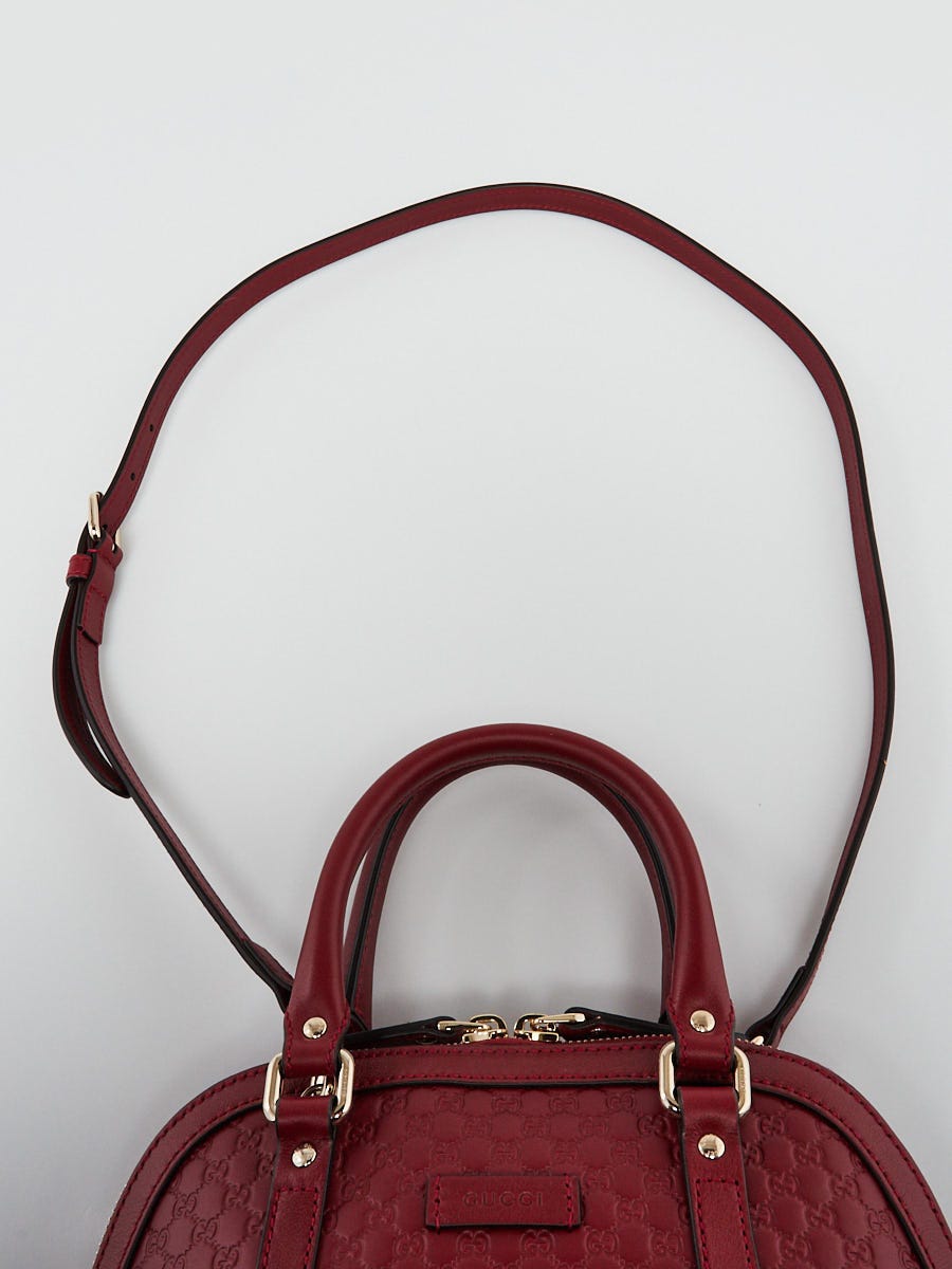 Gucci, Bags, Gucci Micro Dark Red Leather Bag