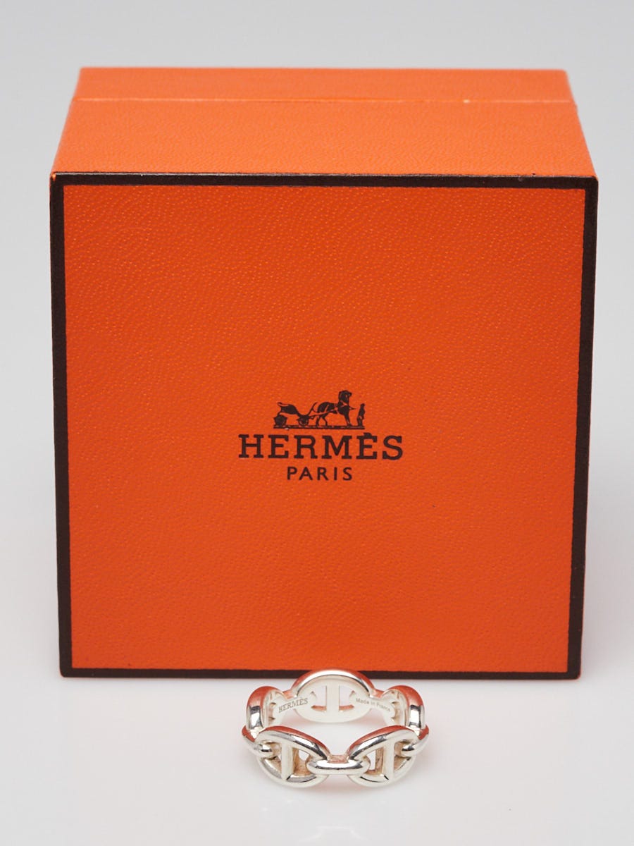 【HERMES】Chaine d'Ancre Enchainee ring/Sモデル/53号/ギフト Hermes Sterling Silver Chaine d'Ancre Enchainee Ring Size