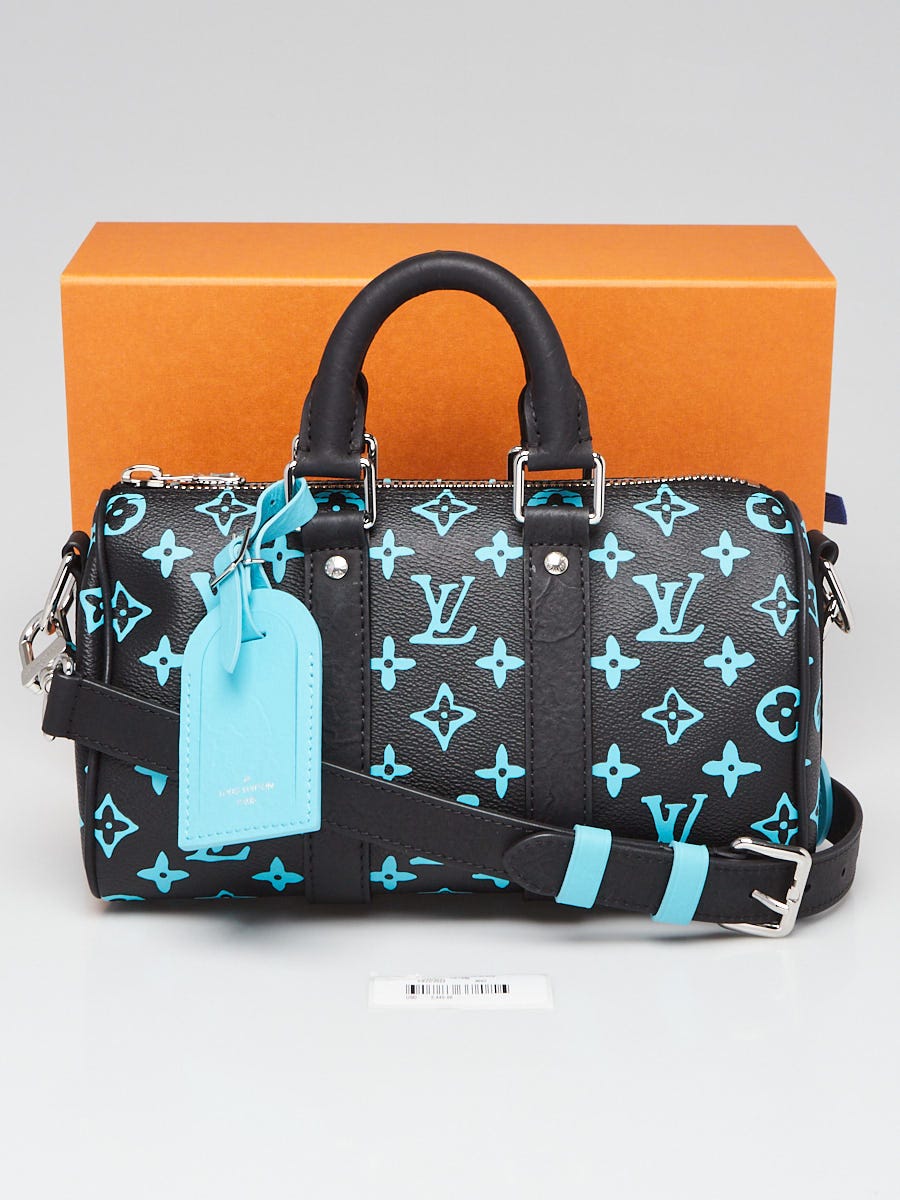 Louis Vuitton Keepall Bandouliere XS Duffle Bag Blue Watercolor