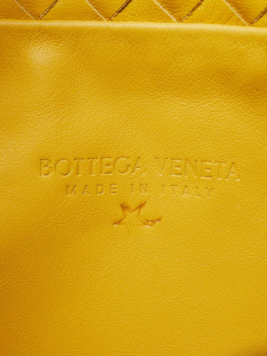 Point leather bag Bottega Veneta Yellow in Leather - 34336153