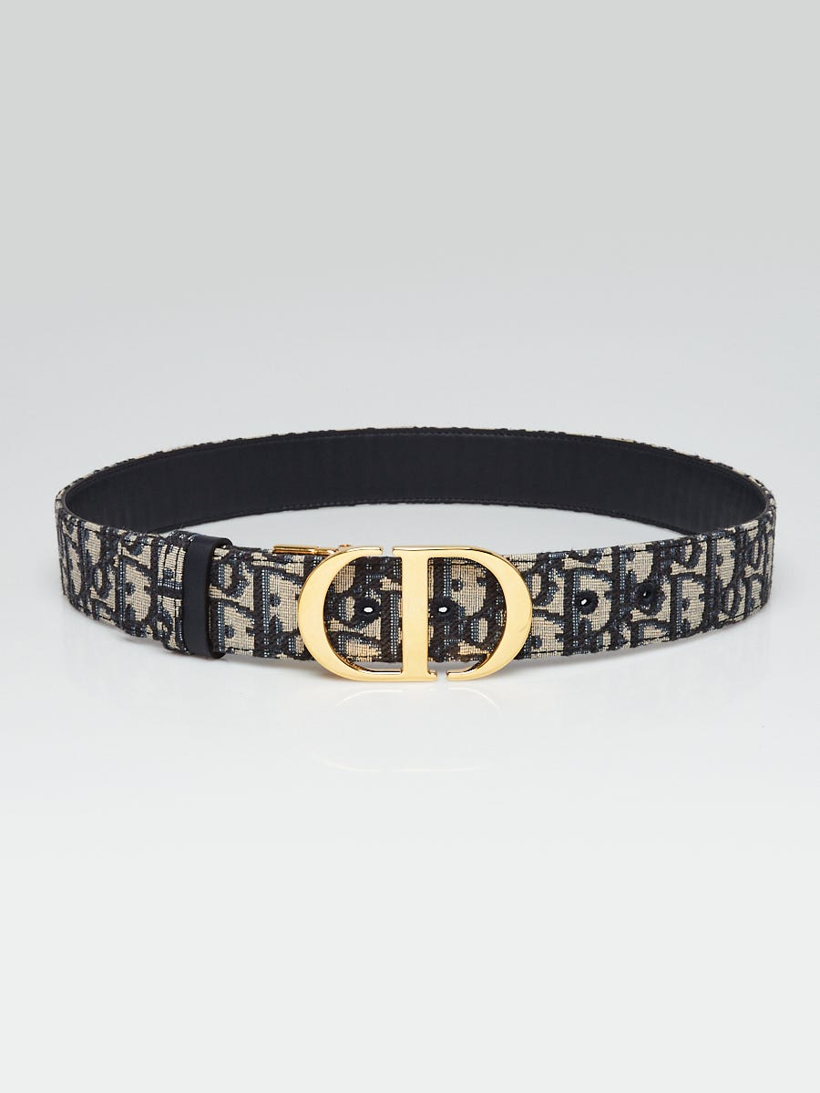 christian dior オブリーク belt 85 Christian Dior Blue Oblique Canvas Montaigne 30 Reversible Belt