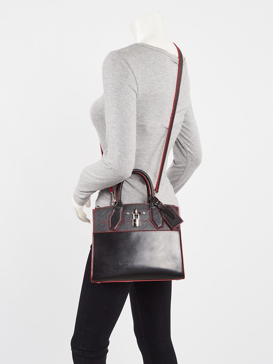 Louis Vuitton Black EPI Leather City Steamer PM Bag