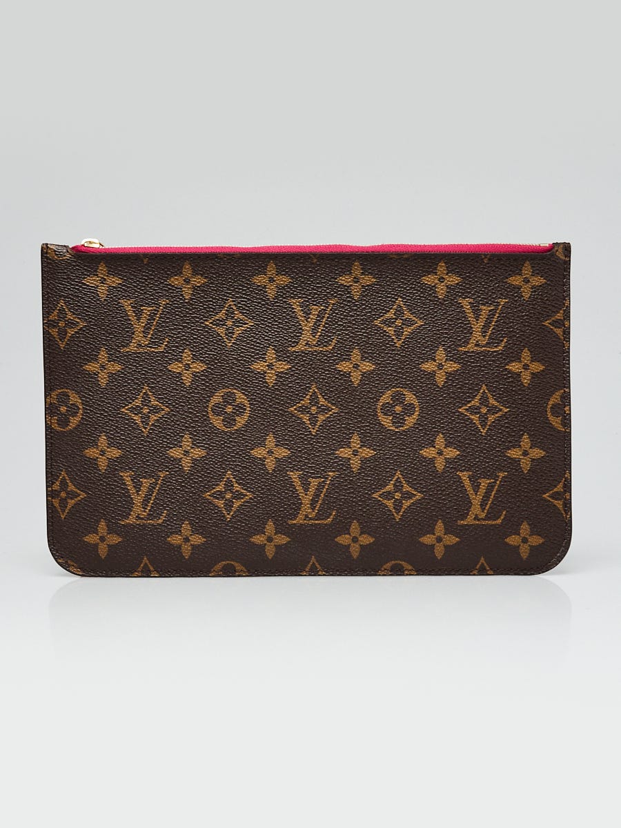 Louis Vuitton Monogram Canvas Neverfull Pochette Zippered Clutch