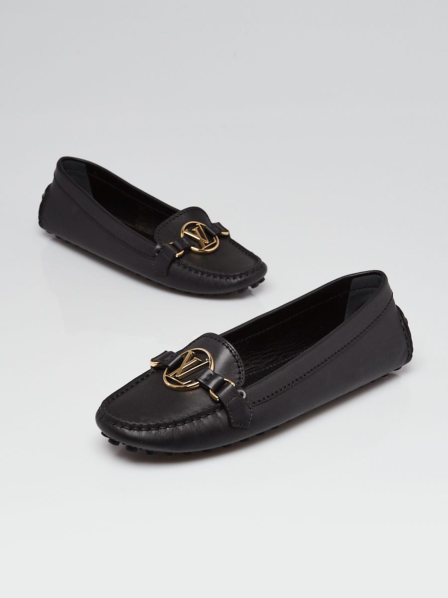 Dauphine leather flats Louis Vuitton Black size 38 EU in Leather - 37019386