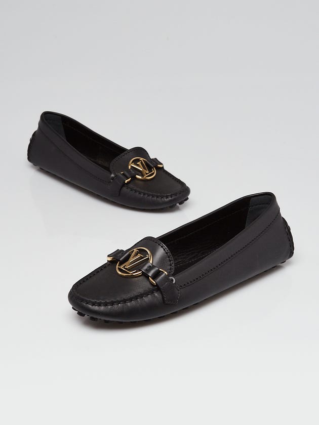 Louis Vuitton Black Leather Dauphine Loafers Size 6.5/37