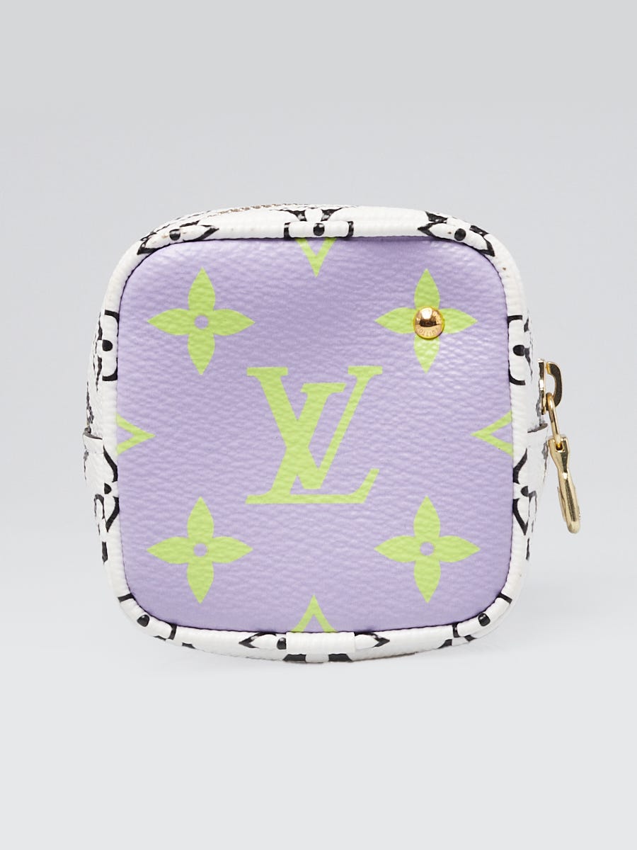 Louis Vuitton Pink Monogram Giant Canvas Cube Coin Purse - Yoogi's Closet