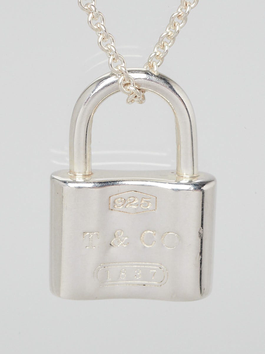 Tiffany & Co. Sterling Silver 1837 Padlock Charm Pendant