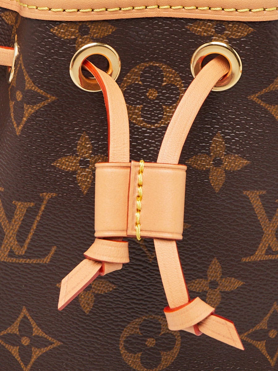 Louis Vuitton Noe Ivory Strap Shoulder Bag Nano Brown Canvas