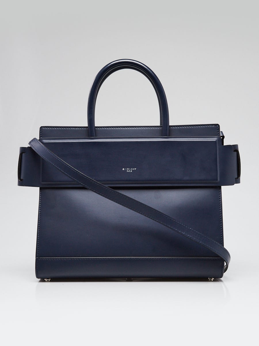 Givenchy Navy Blue Smooth Calfskin Leather Medium Horizon Tote Bag Yoogi s Closet