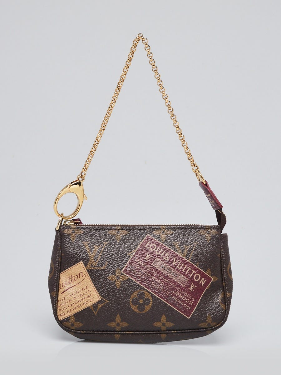 Louis Vuitton Monogram Stamp Canvas Mini Pochette Bag.  Luxury