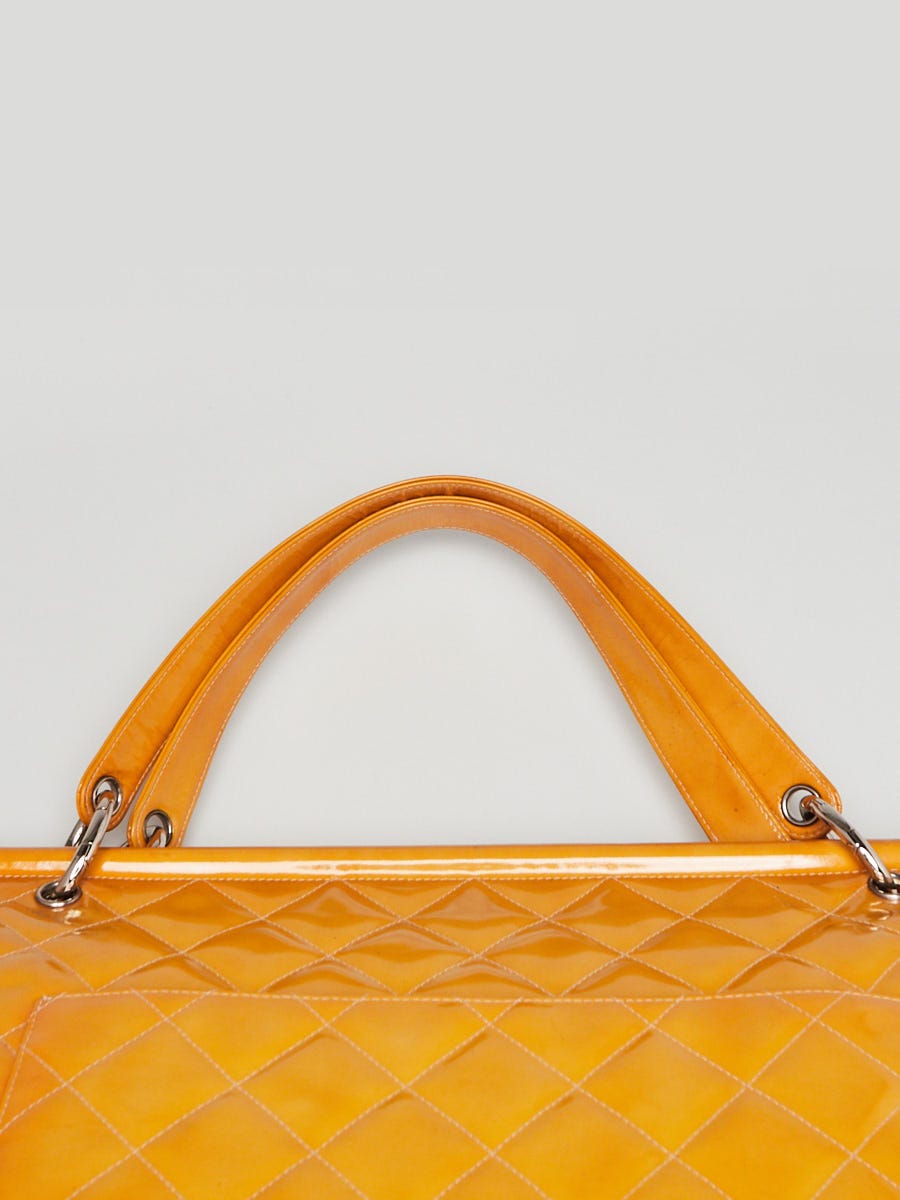 Trendy cc top handle leather handbag Chanel Orange in Leather
