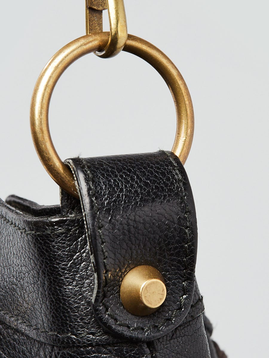 Balenciaga Black Lambskin Leather Giant 12 Gold First Bag