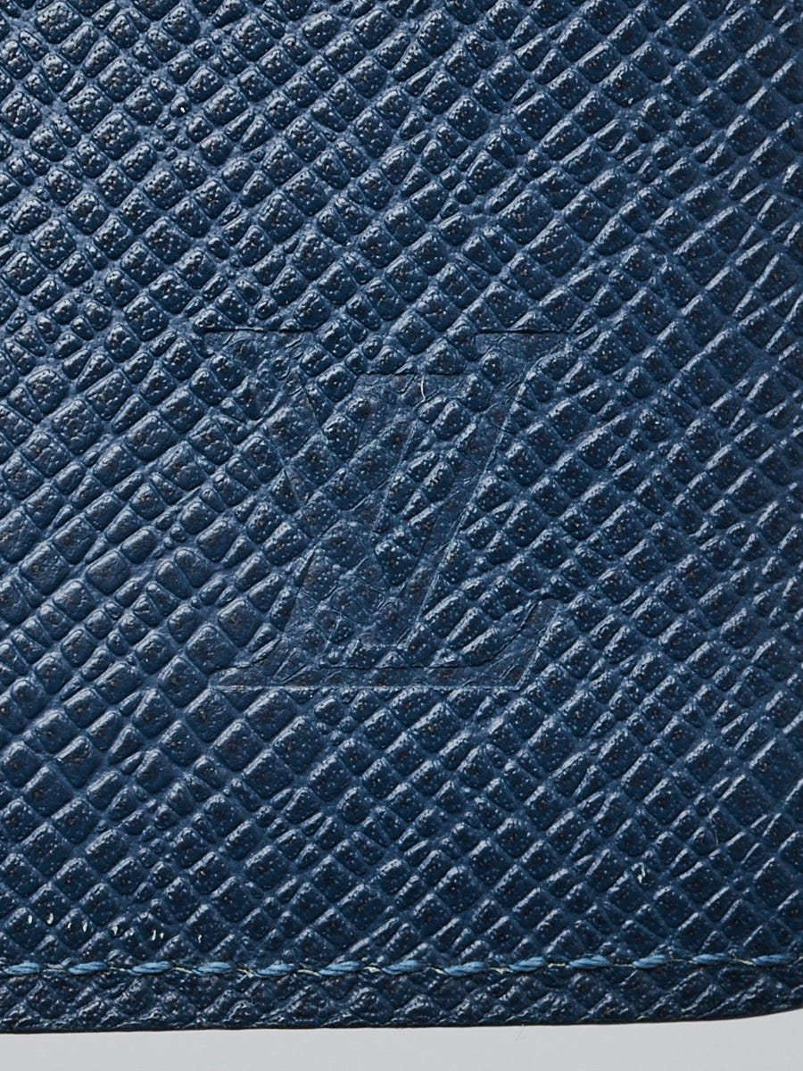 Copy Louis Vuitton M66540 Brazza Slender Wallet Blue Monochrome Taiga  Leather