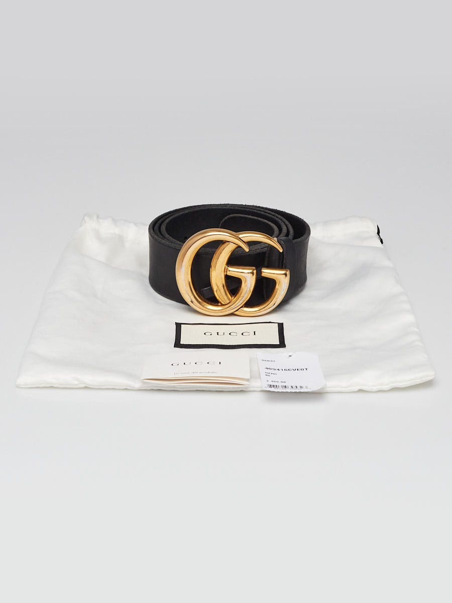 Gucci Matte Black Interlocking G Belt Leather 1.5W Black in Leather with Matte  Black - US