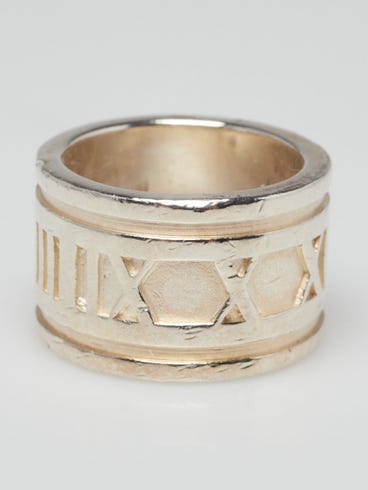 Tiffany
Co. Sterling Silver Atlas Ring Size 4