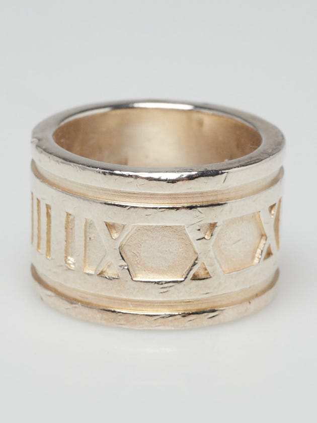 Tiffany
Co. Sterling Silver Atlas Ring Size 4