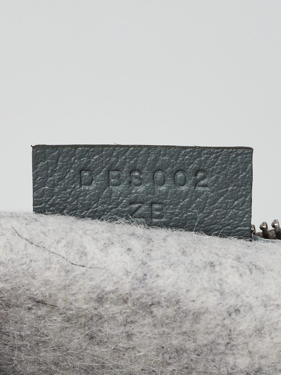 Hermes Grey Wool and Evercolor Leather Colorblock Toodoo 19 Pouch