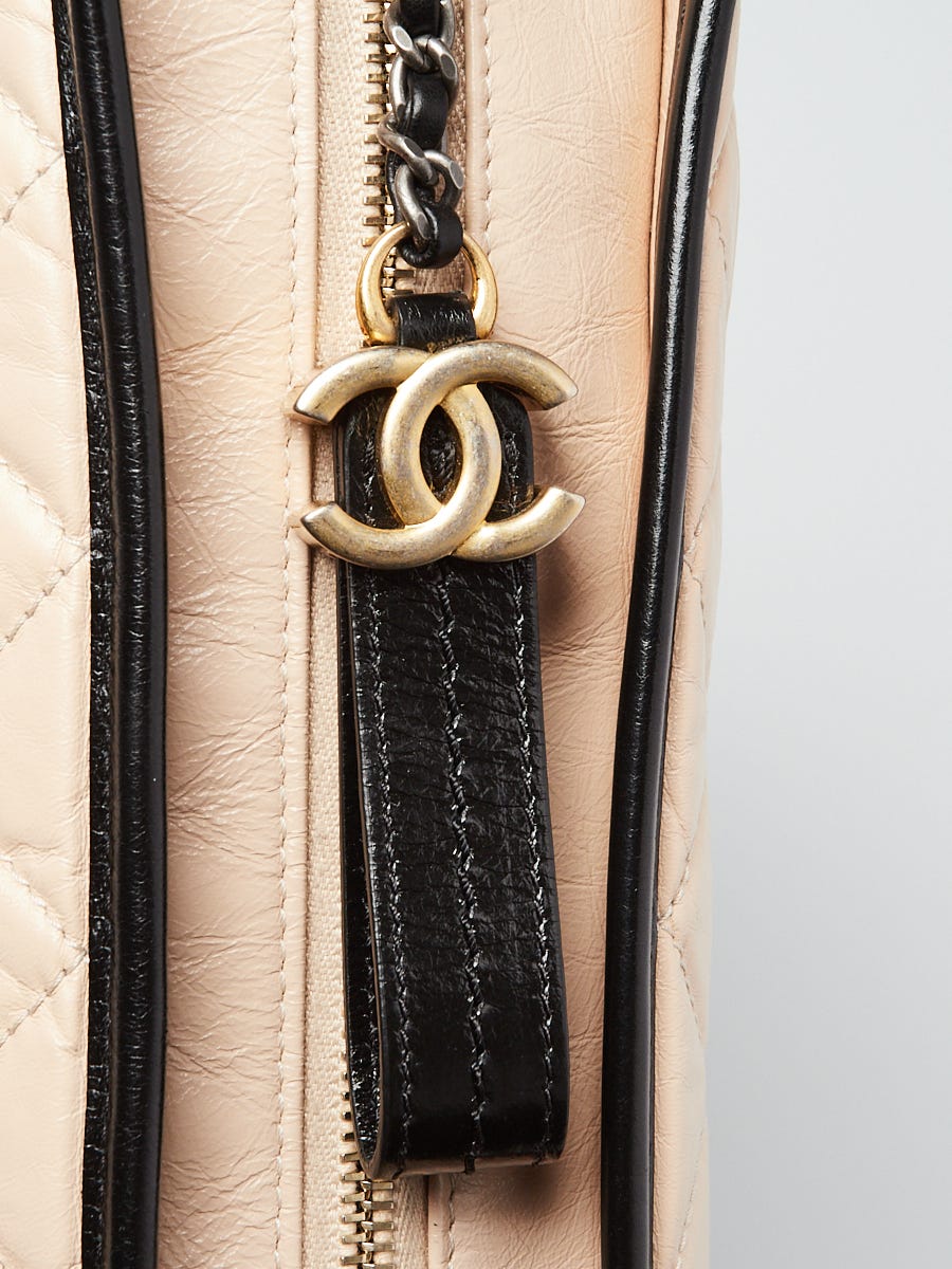 Chanel Beige/Black Quilted Leather Gabrielle Medium Hobo Bag - Yoogi's  Closet