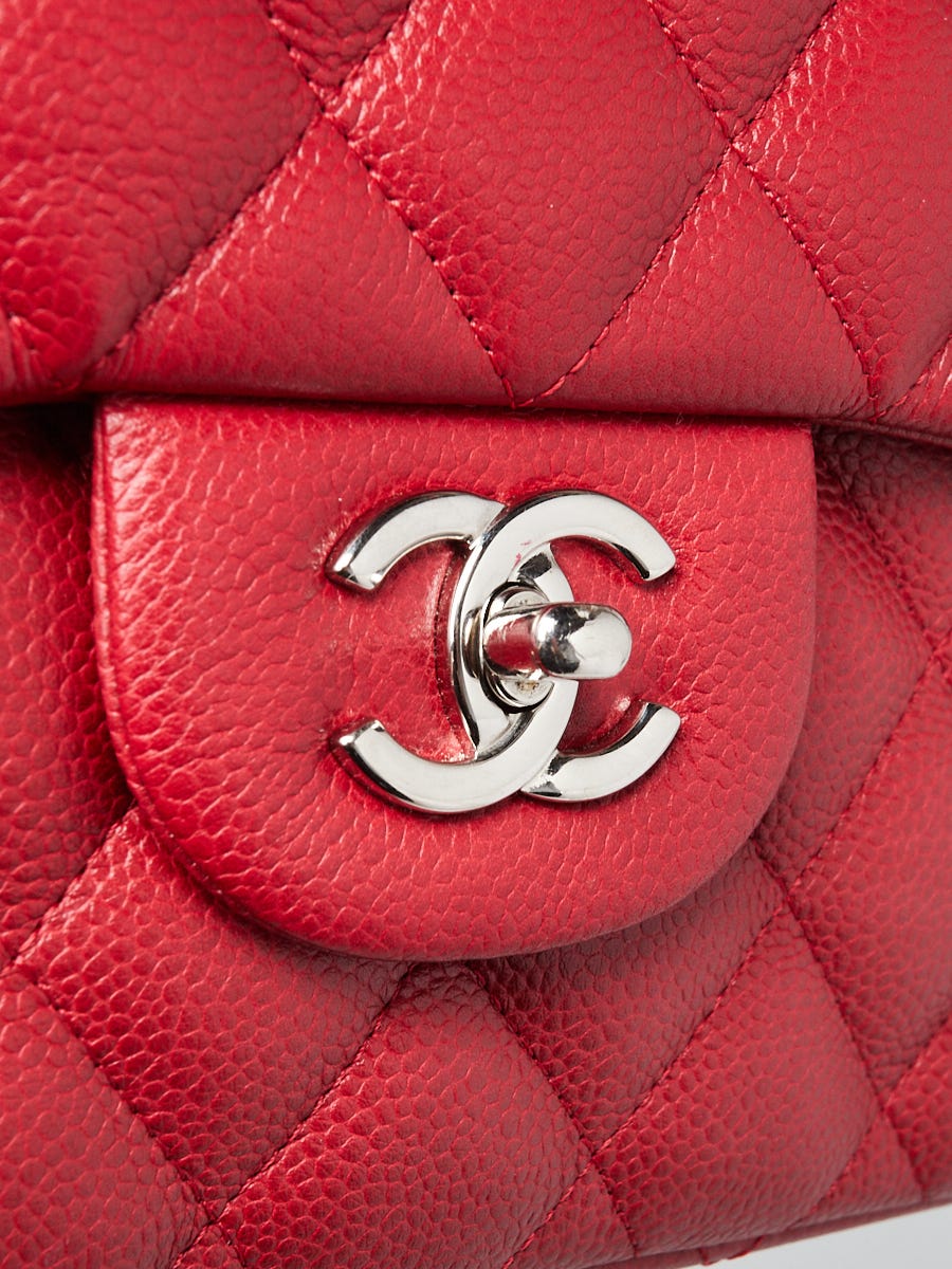 chanel red backpack