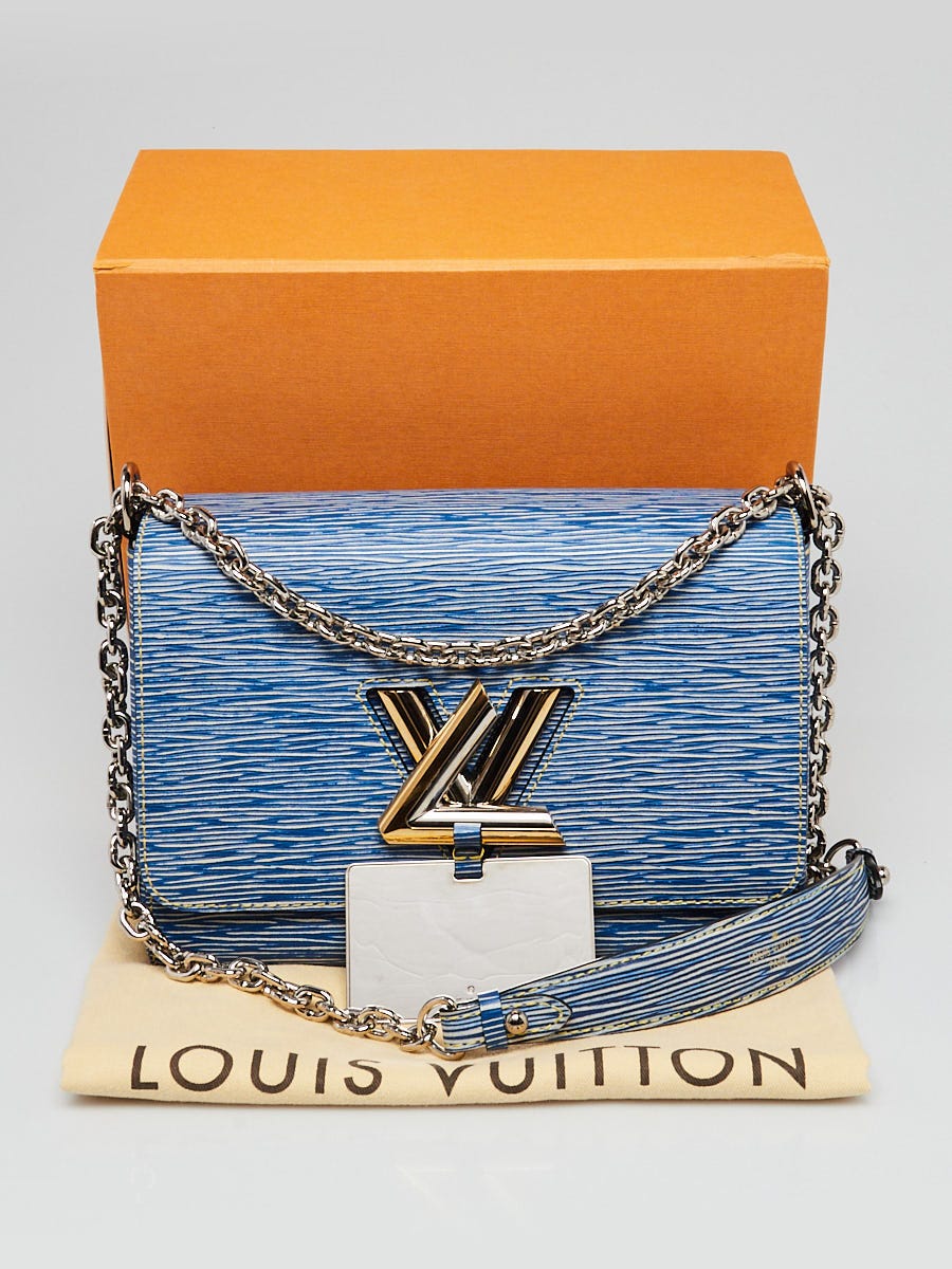 LOUIS VUITTON Twist MM Epi Leather Blue Orange Shoulder Handbag