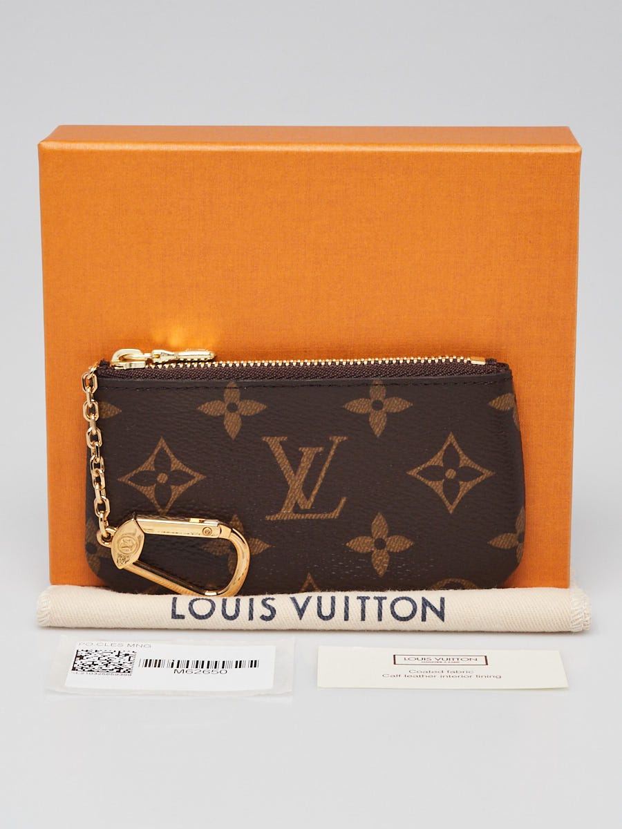 M62650 Louis Vuitton Key Pouch Monogram Coated Canvas In Brown