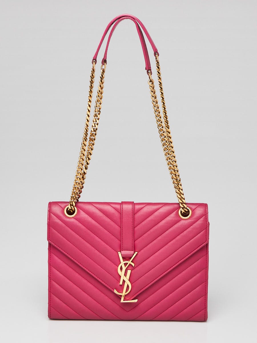 Ysl pink envelope bag clearance