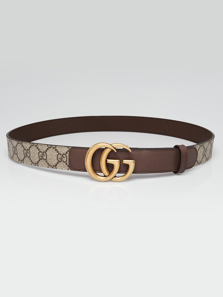 Gucci GG Supreme Belt w/ Interlocking G - Size 38