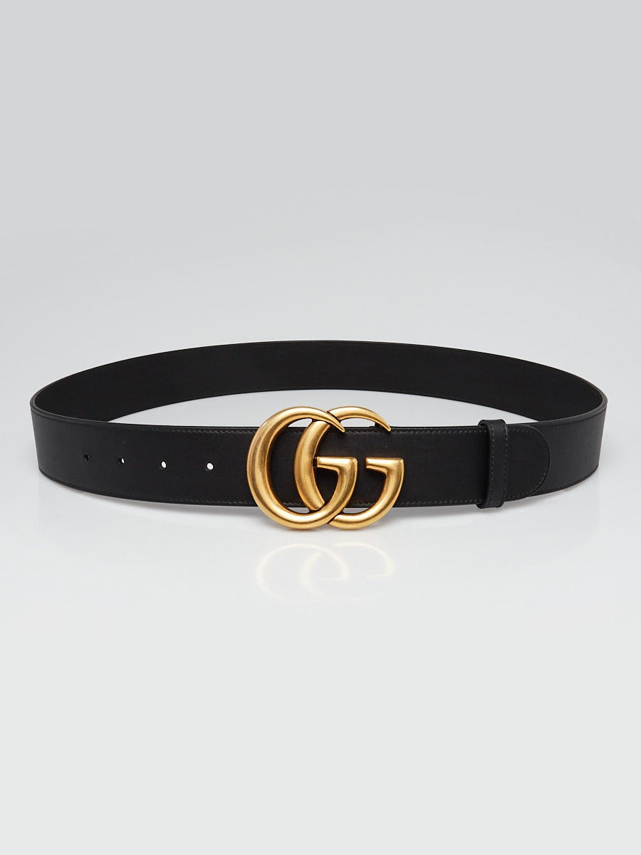 Gucci Black Leather Double G Belt Size 95 38 Yoogi s Closet