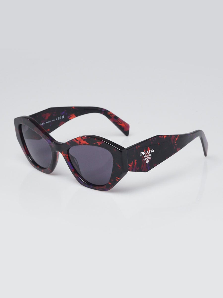 Prada Red/Purple Acetate Cat Eye Sunglasses - SPR07Y  display picture 2