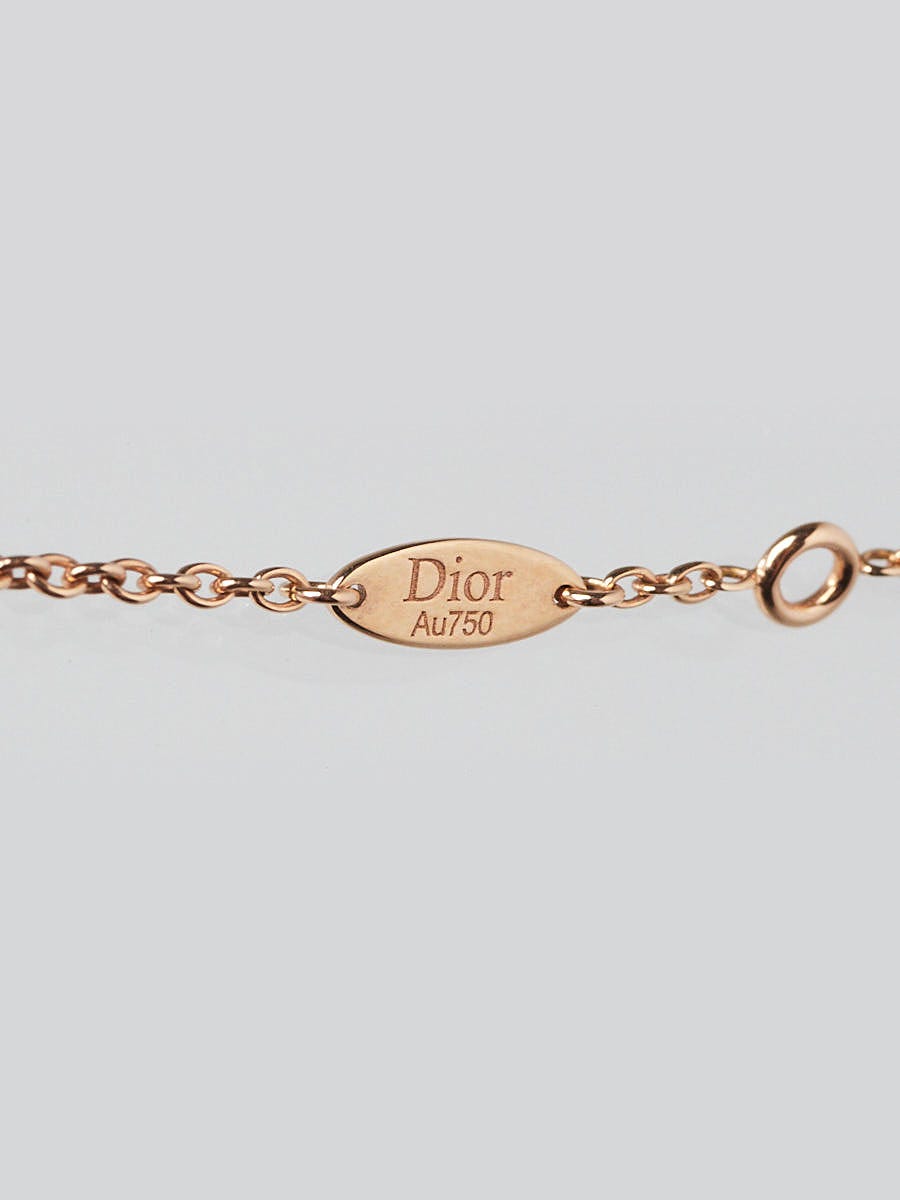 ❁nao❁diorプレステージ Christian Dior 18k Gold Diamond and Pink Opal Rose Des Vents