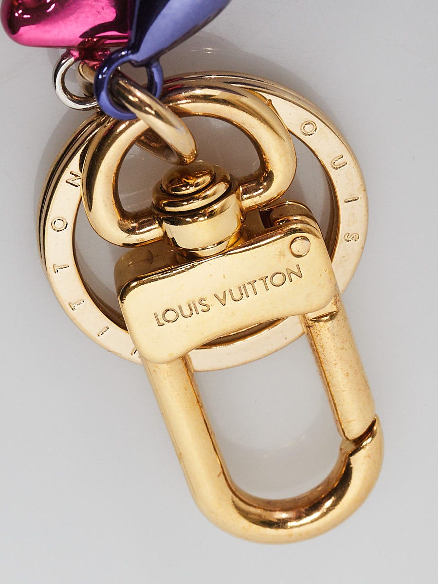 Louis Vuitton Gold and Multuicolor Metal New Wave Bag Charm Holder - Yoogi's Closet