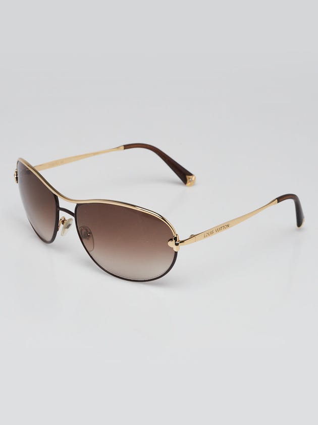Louis Vuitton Goldtone Metal Mimosa Sunglasses Z0378U