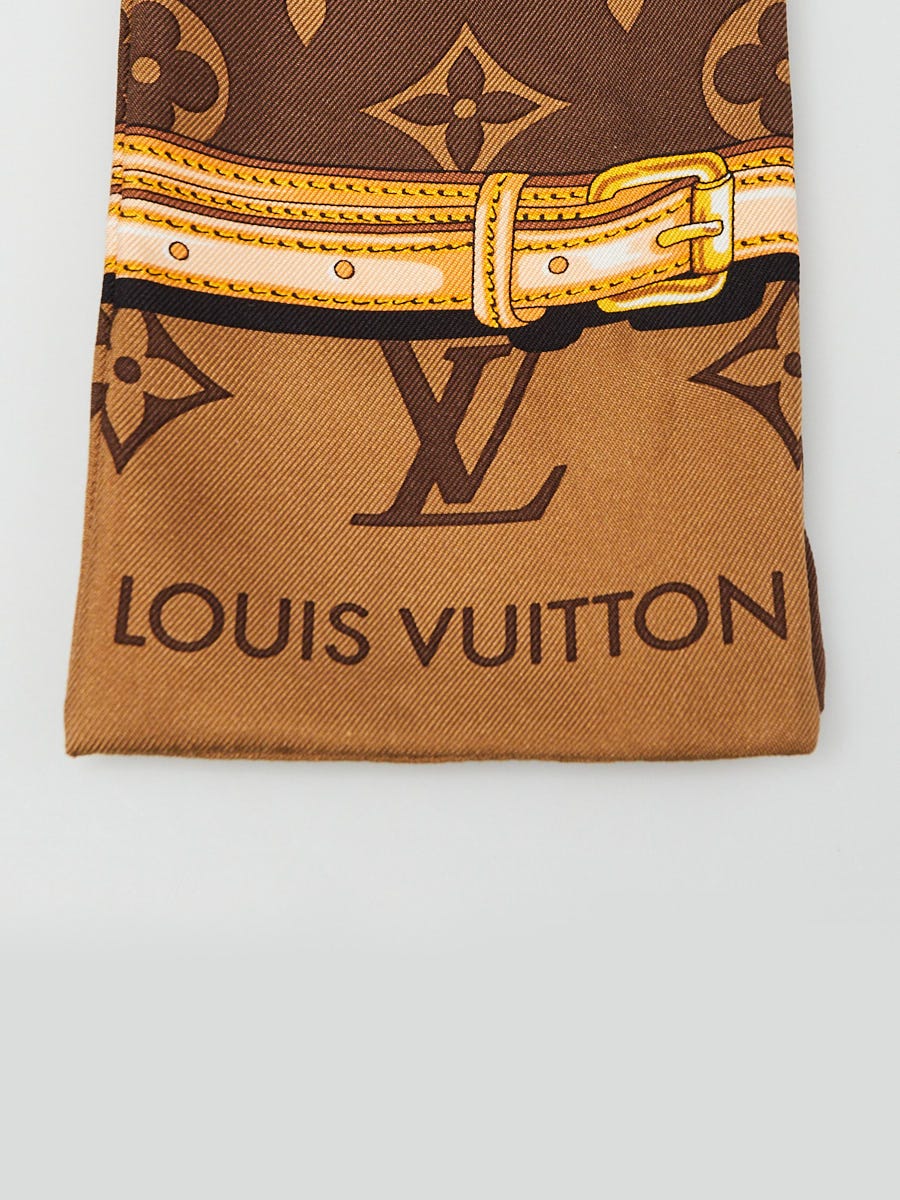 Louis Vuitton Brown Silk Confidential Bandeau Scarf - Luxury Resale CA