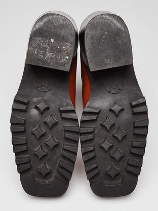 LOUIS VUITTON Patent Monogram Limitless Ankle Boots 42 Black