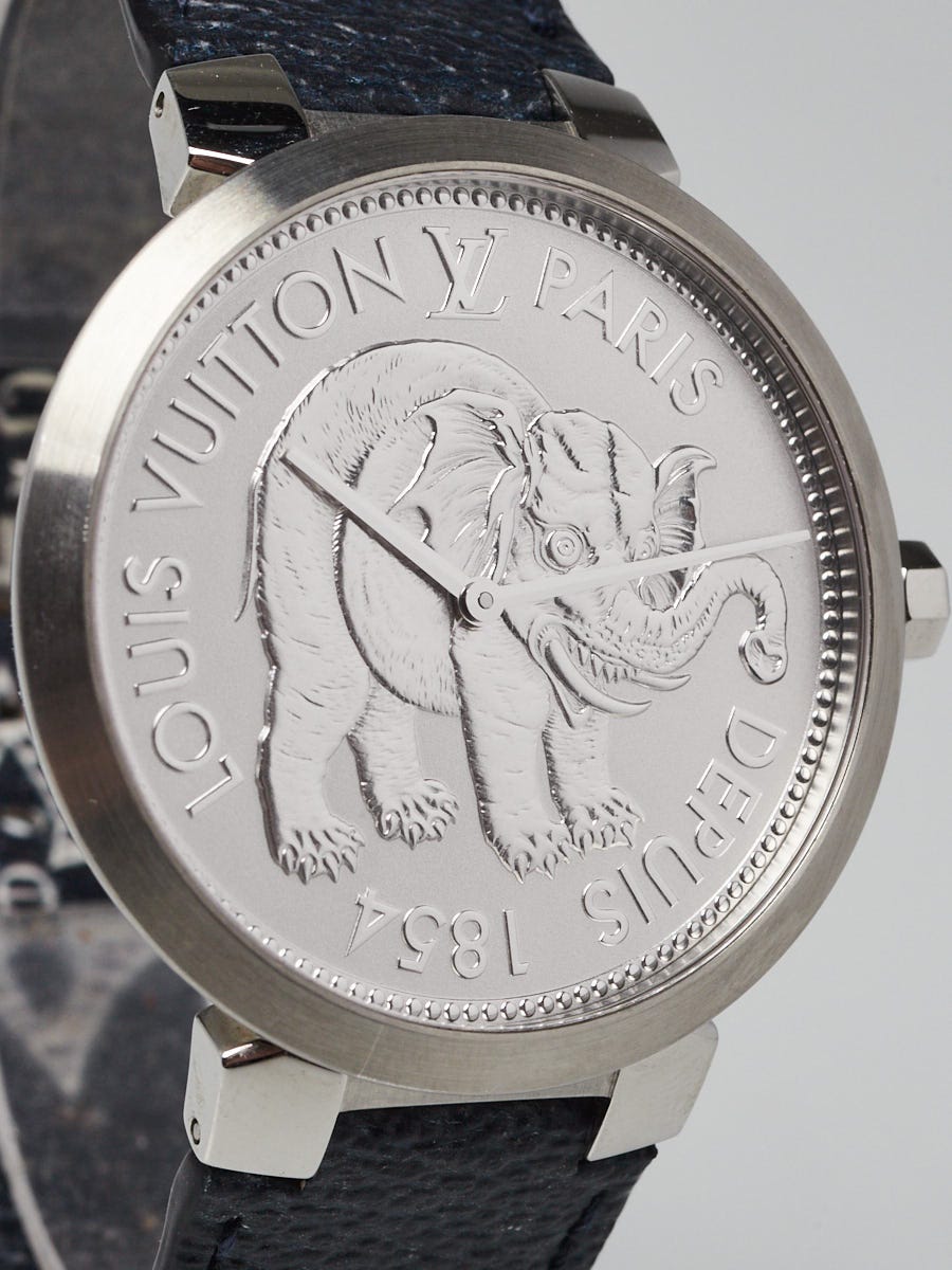 Louis Vuitton Tambour Slim Quartz Watch Stainless Steel and