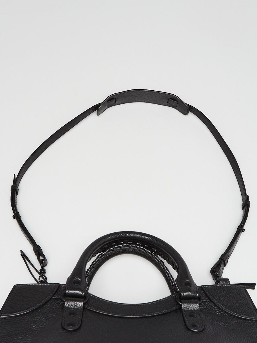 Balenciaga Black Grained Calfskin Leather Neo Classic City Bag