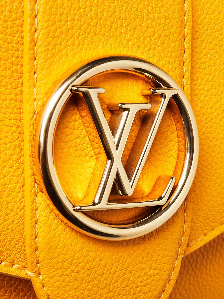 Louis Vuitton Sunbeam Yellow Calfskin Leather LV Pont 9 Soft PM