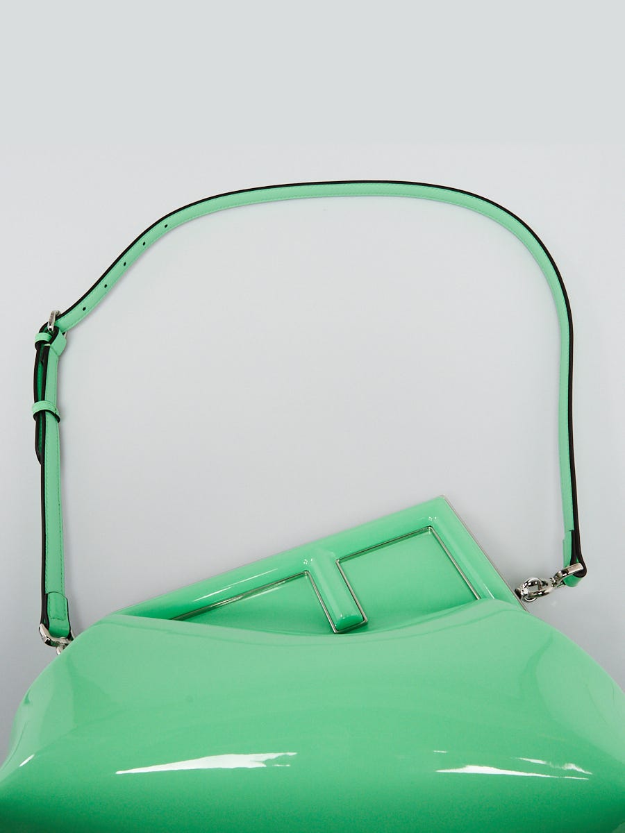 Fendi Green Patent Leather Midi First Bag - 8BP137 | Yoogi's