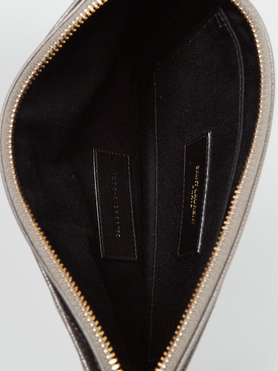 Large quilted sales ysl zip wristlet