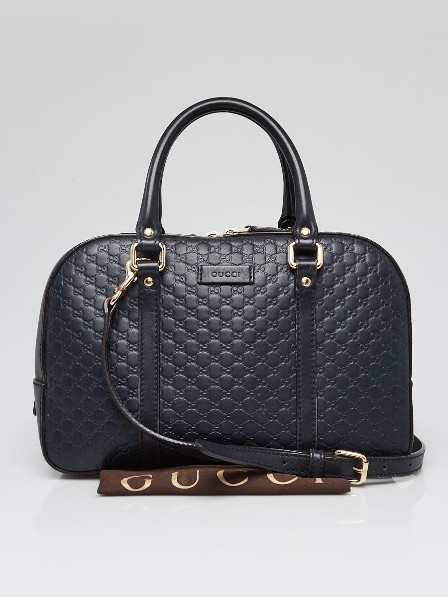 Gucci Dark Blue Micro Guccissima Leather Small Crossbody Bag Yoogi s Closet