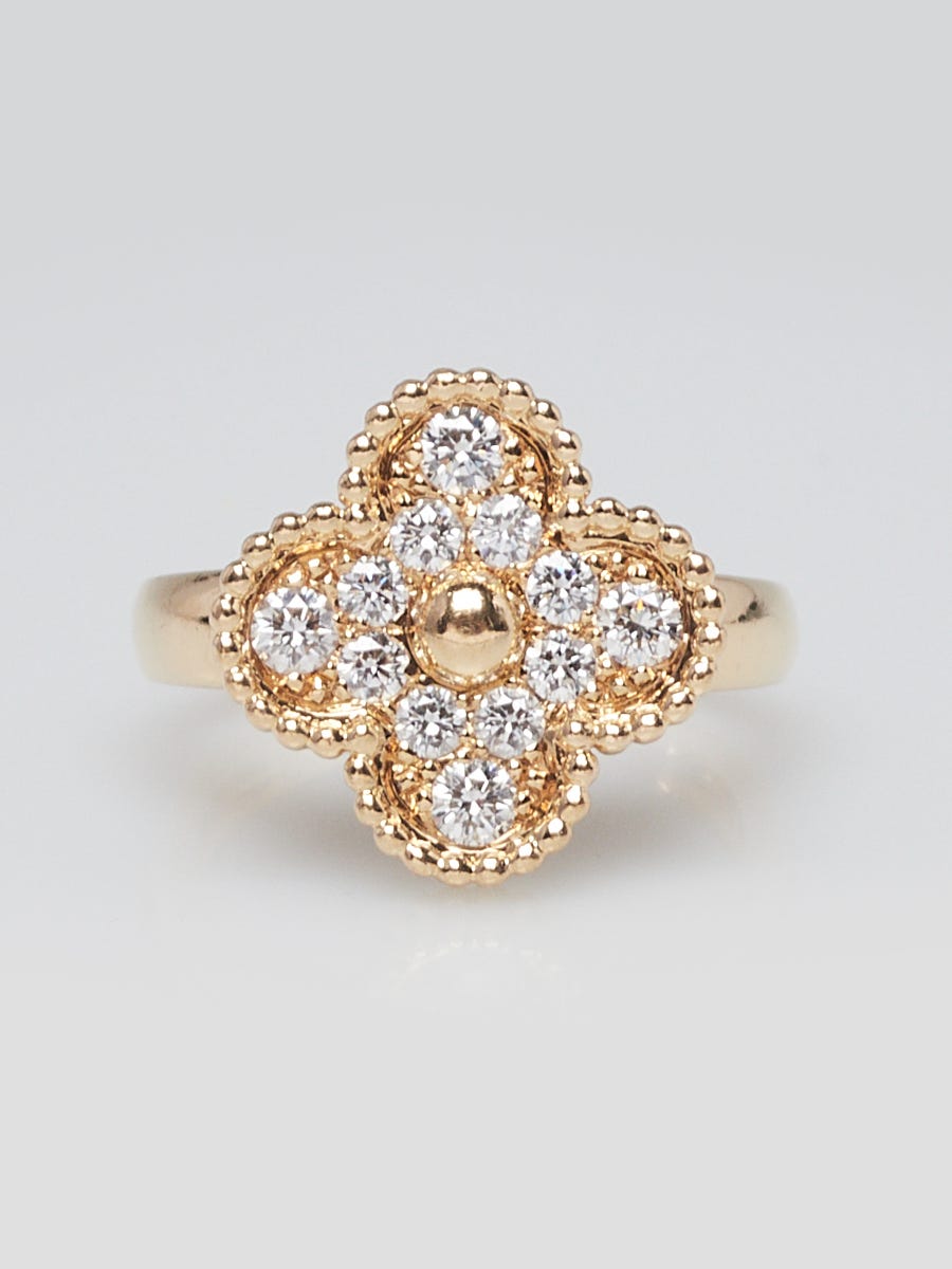 Van Cleef & Arpels 18K White Gold Diamonds Vintage Alhambra