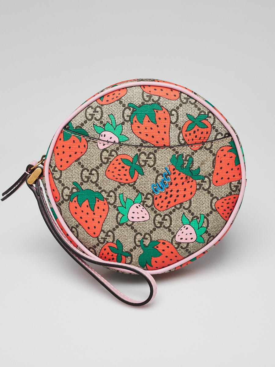 Gucci Coin Purse with Double G Strawberry