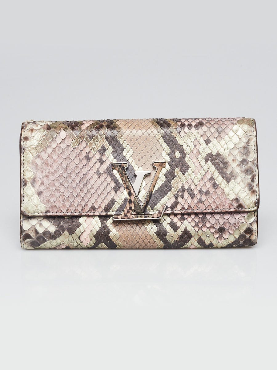 Louis Vuitton Capucines Wallet Leather with Python