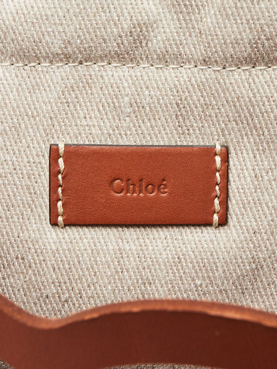 Chloe Brown/Beige Leather/Canvas Kayan Perforated Medium