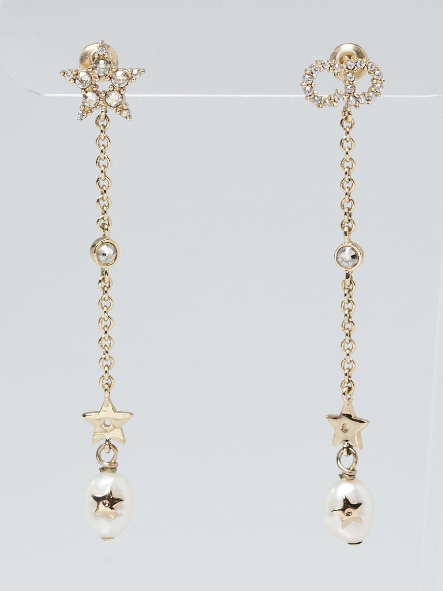 Dior shiny d earrings new arrivals